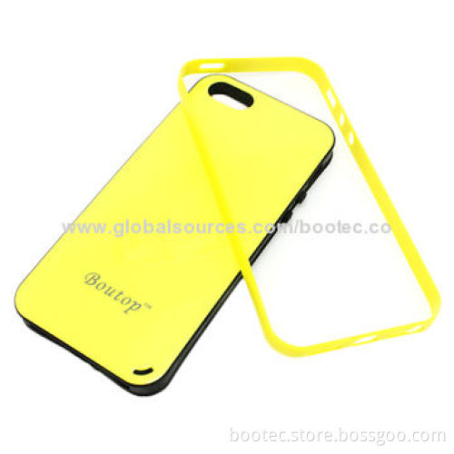 TPU/ABS Bumper Case for iPhone 5/5S with Solid Color, Using IMD/IML Technology